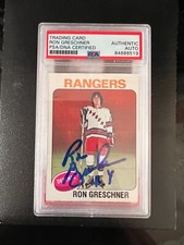 New York Rangers Ron Greschner Signed Trading Card PSA AUTO