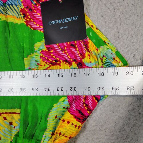 Cynthia Rowley Romper Women's Small Green Tropical Halter Neck Beach Boho NWT - Picture 10 of 11