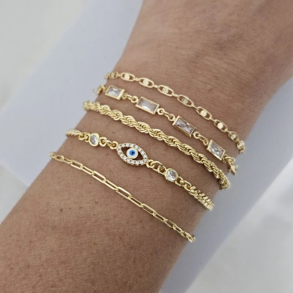 5 Piece Evil Eye Bracelet Set, Good Luck Energy Protection, Evil Eye Bracelet - Image 3 of 3