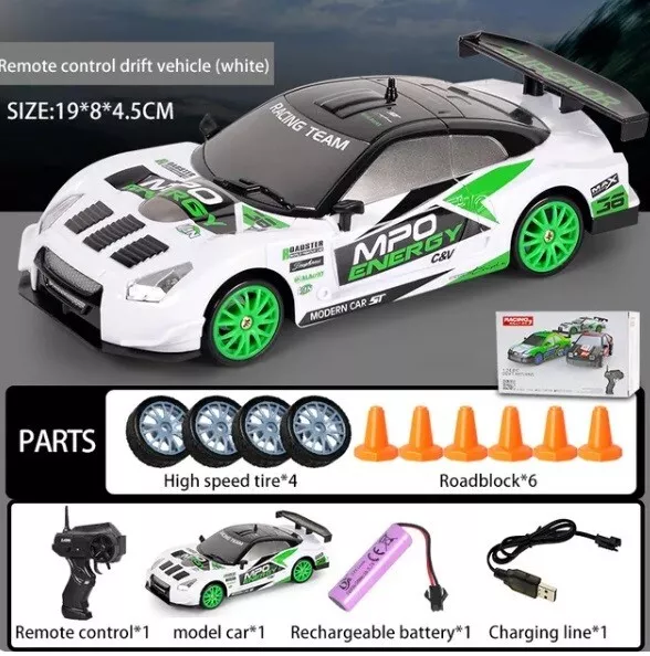 RC Drift Car, 2.4G Controle Remoto 500mAh Brinquedo de Carro de