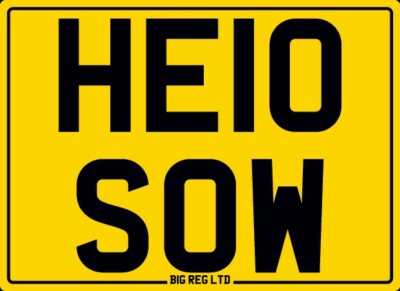 HELLO HE10 SOW FARM TUP EWE RAM SHEEP FARMER PRIVATE REGISTRATION NUMBER PLATE