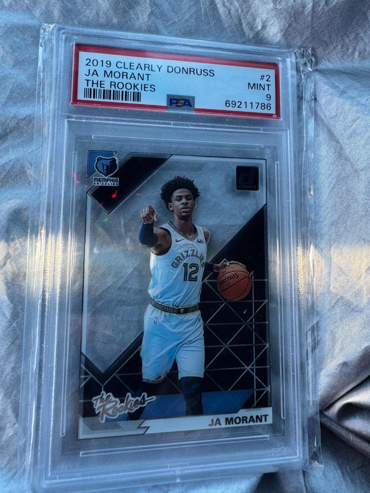 2019-20 Panini Donruss Clearly Donruss Ja Morant #2 The Rookies RC PSA 9