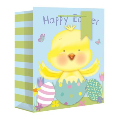 Easter Gift Bags & Wrapping Paper Set - Bunny, Chick, Egg Design With Tags For Kids