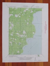 Ogontz Michigan c.1950 Original Vintage USGS Topo Map
