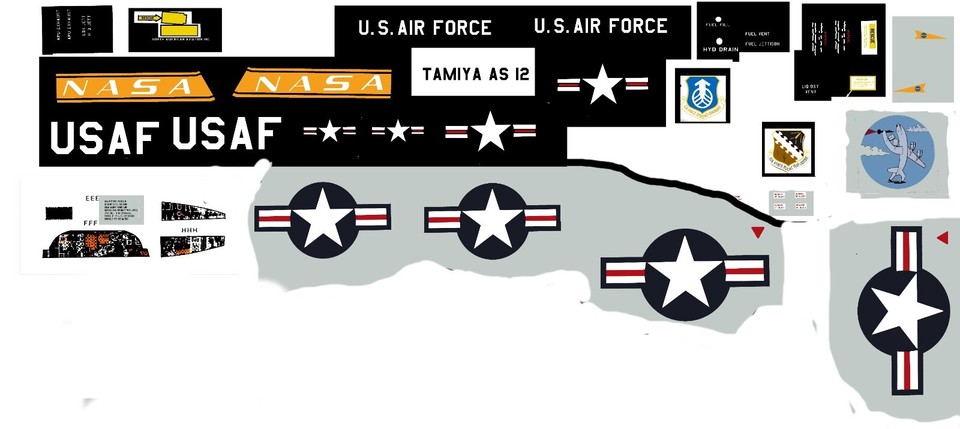 REPRO DECALS: BENDIX TROPHY WINNER, B-52 + X-15, B-52, B-36 OR C-130E ...