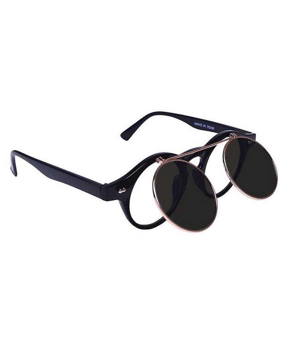 AS418 Flip Up Lady Ga Ga Gaga Black Glasses Steampunk Retro