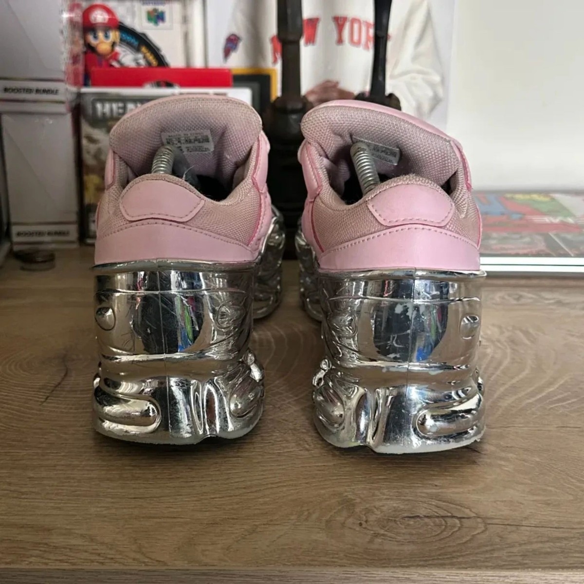Adidas x Raf Simons S Ozweego Size 8.5 Pink Chrome Sneakers