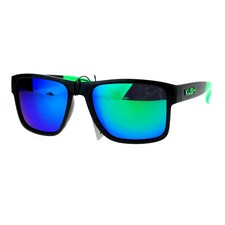 Kush Mens Color Mirror Rectangular Plastic Sport Sunglasses