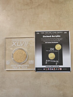 2013  NFL Highland Mint SB 47 Commemorative Coin Ravens @ 49er s