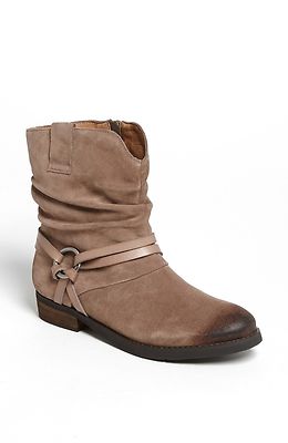 Corso Como 'Seaton' Slouchy Suede Zip Up Ankle Boots, Taupe SIZE 6.5 M