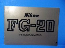 Nikon FG-20 Film Camera Instruction Manual Original Japan