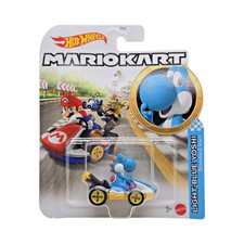 Hot Wheels Mario Kart LIGHT-BLUE YOSHI Standard Kart HTF