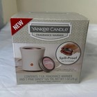 YANKEE CANDLE Gel Tin Fragrance Warmer with Pink Sands Gel Tin New W/ Extra Gels
