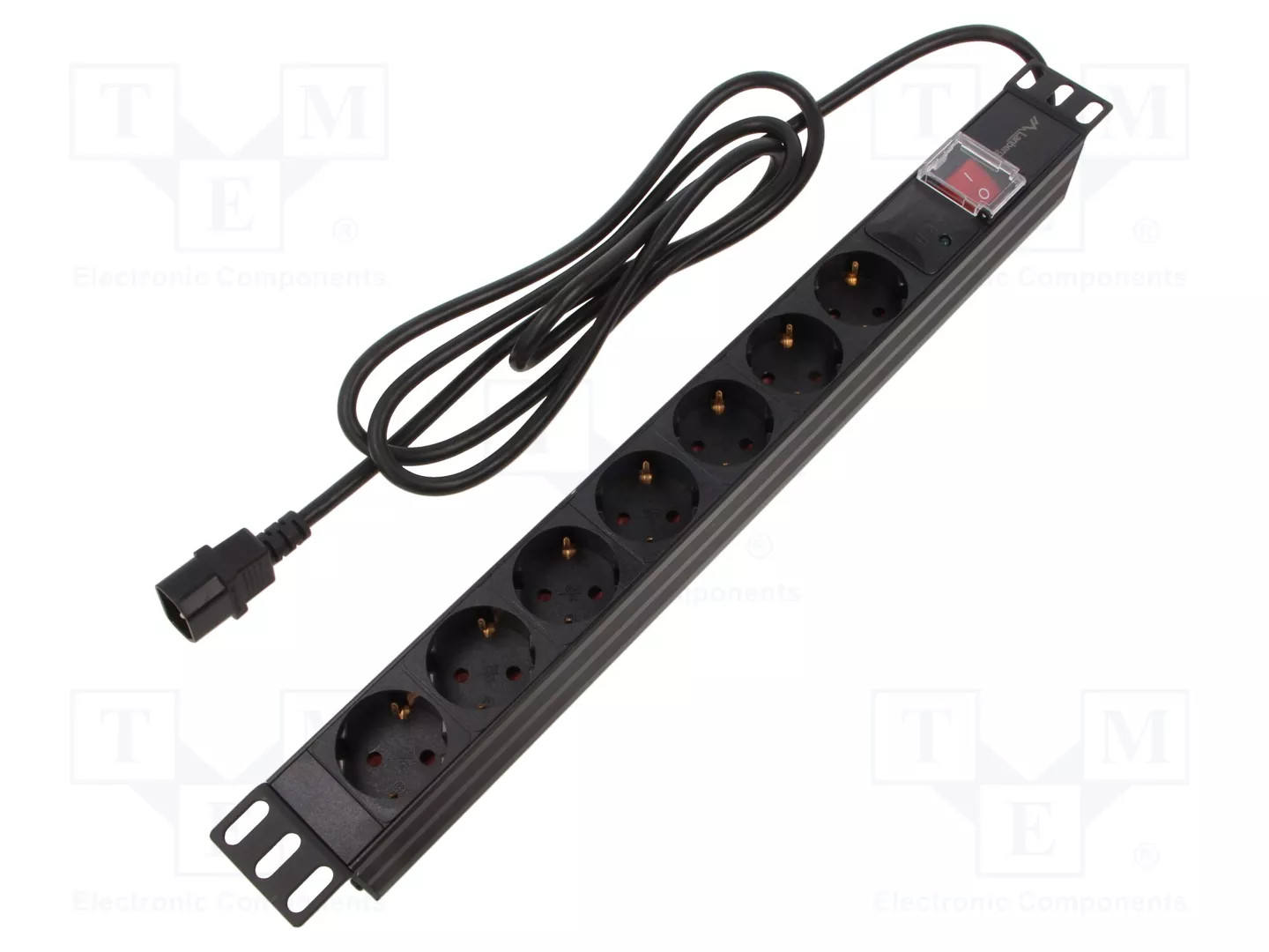 PDU-07F-0200-IEC-BK Multiprise rack 1U 10A 7xSCHUKO - Image 2