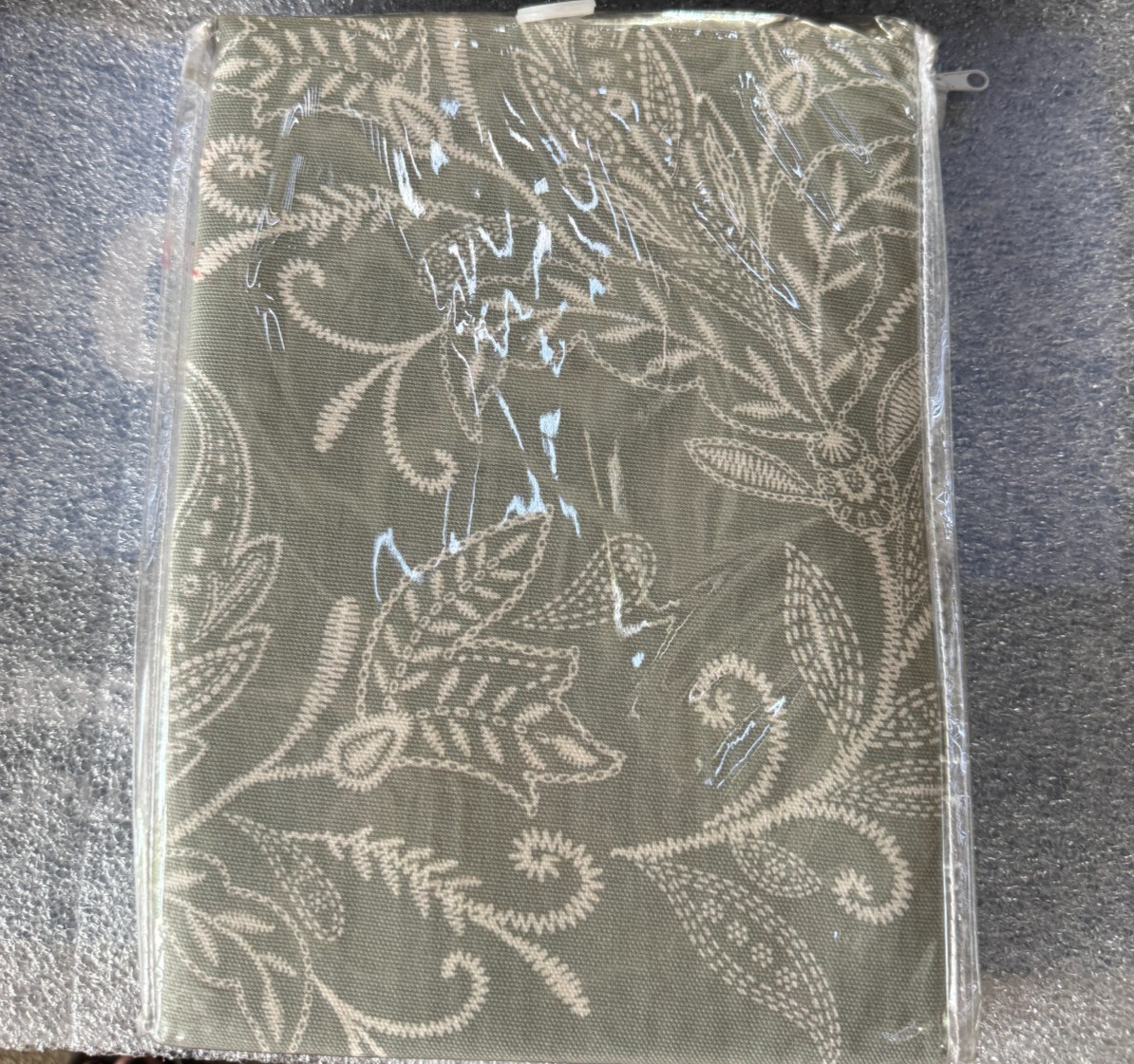 Ellis Curtain Lexington Leaf 56 in. W x 24 in. L Tailored Tier Pair in Sage