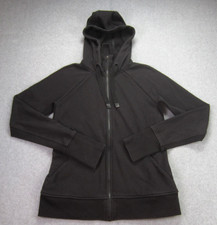 Athleta Triumph Hoodie Womens S Black Full Zip Jacket Activewear Sweatshirt
