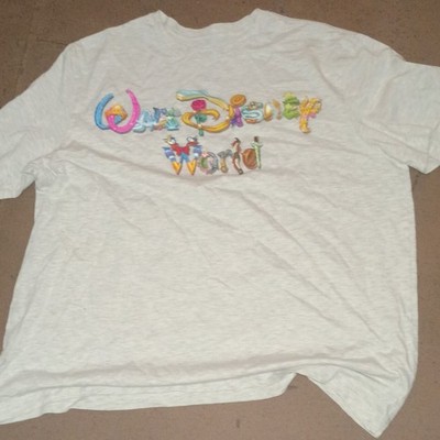 Disney Walt Disney World White T-Shirt, Adult Unisex Size XL