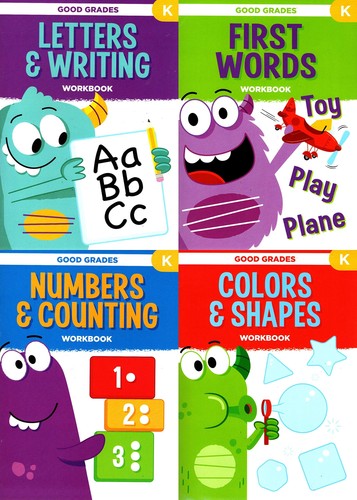 Good Grades Kindergarten Educational Workbooks Numbers & Counting, Colors & ...