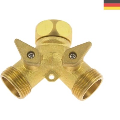 Hochwertiger 2-Wege Y-Wasserhahn-Splitter aus Messing mit Sicherheitsventilen