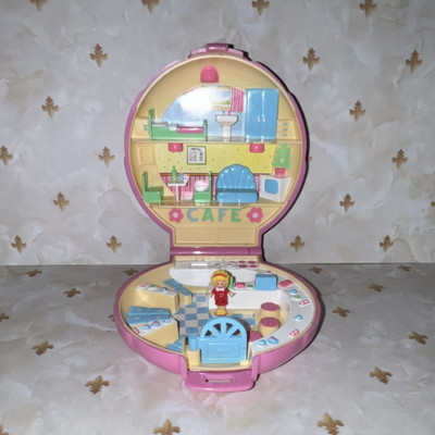 Bluebird Polly Pocket 1996 Cafe Compact Playset with Figure Vintage