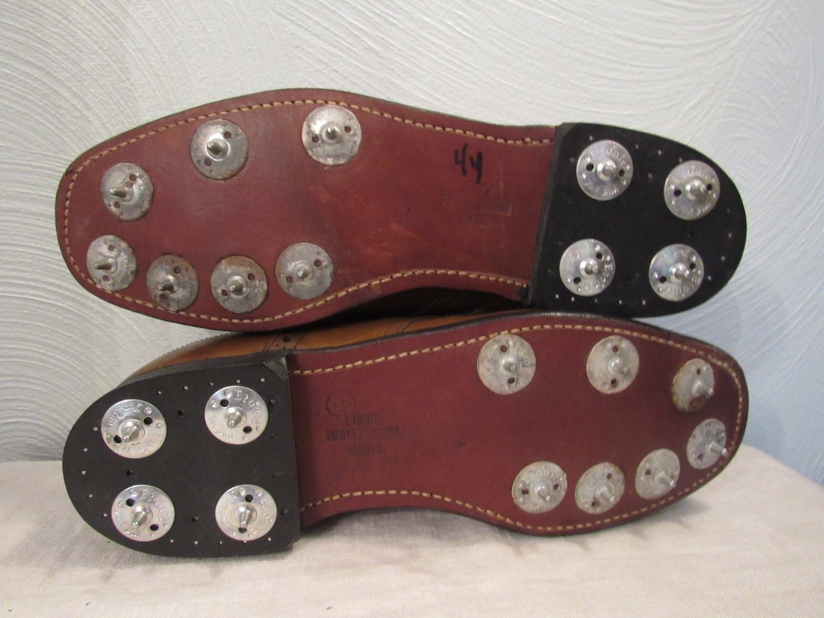 Etonic Vtg Mens Brown Leather Kiltie Golf Shoes USA L116093 10 M Classic Spikes Classic Golf Shoes - Etsy main image 4