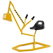 Kids Ride on Sand Digger Metal Sandbox Toy with Flexible Shovel for 3+ Years Old
