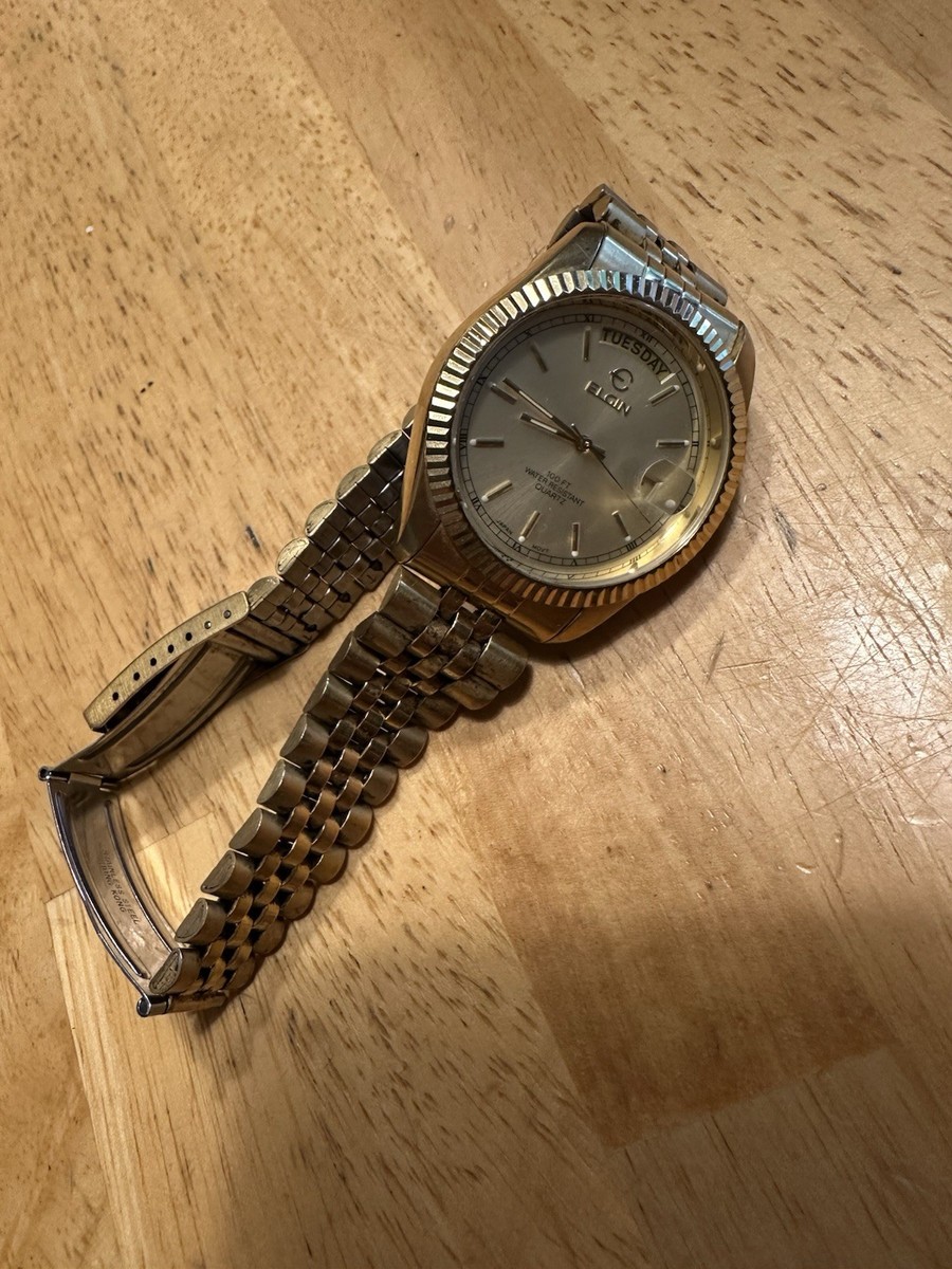 Vintage Elgin Presidential FC400 1990's Day Date Quartz