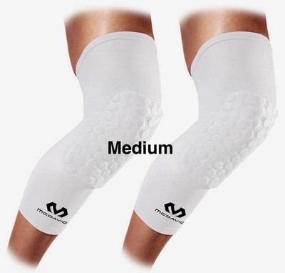 McDavid HEX VIZ Compression Knee Sleeve Medium White/Navy MD22080