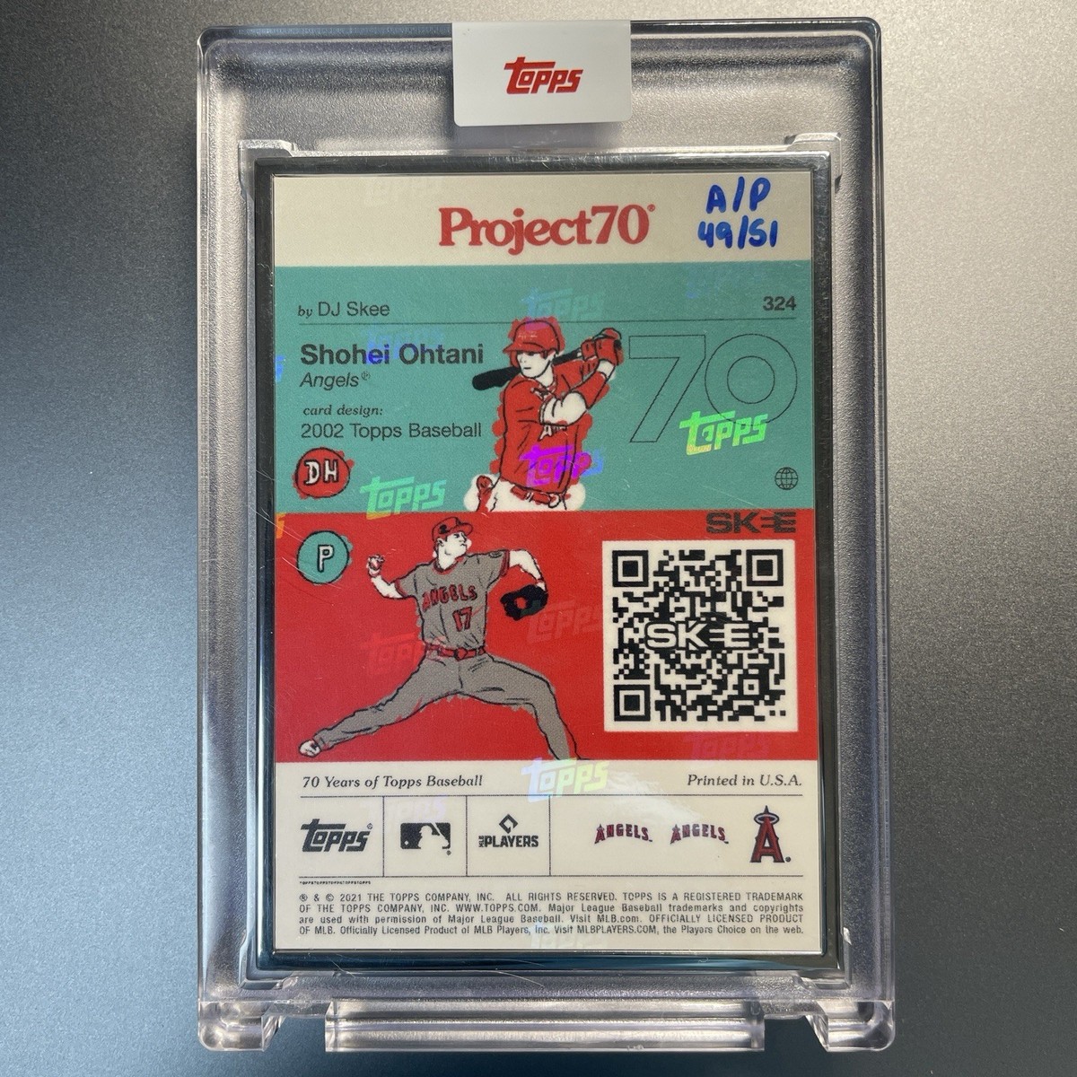 2021 Topps Project 70 - DJ Skee Shohei Ohtani #324 Artist Proof