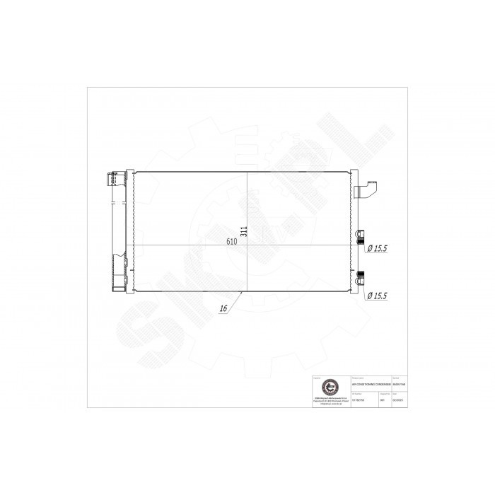 Condenseur de clim pour Fiat Panda radiateur de climatisation 51782753