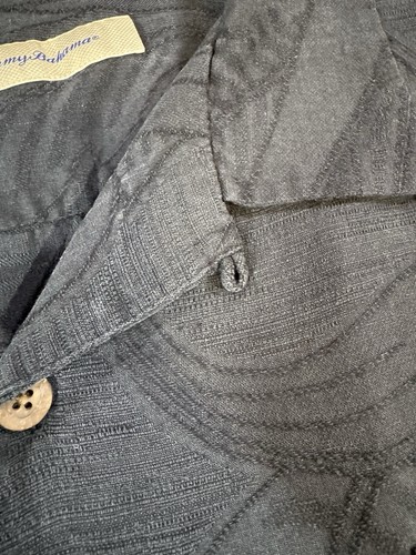 Camisa de campamento Tommy Bahama 3XL para hombre seda rayón negra manga corta hawaiana Aloha - Imagen 5 de 11
