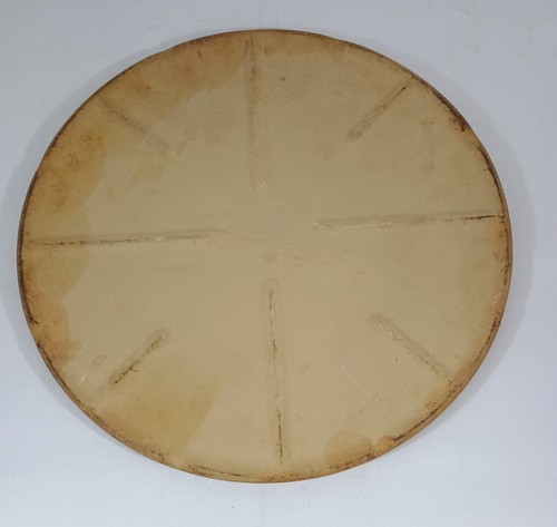 PAMPERED Chef Family Heritage PIZZA Plate K031 13" USA Stoneware w Metal Handles - Picture 4 of 5