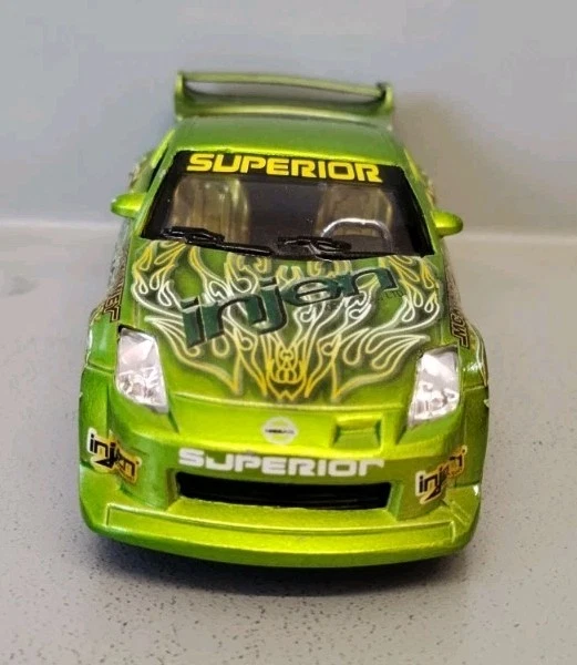 Modelo Diecast Saico 1:43 - Nissan Fairlady Z33, Verde, Calcomanía Injen, Raro P/N54702 Foto 4 de 4