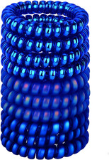 Spiral Hair Ties, 10 Pcs Traceless Phone Cord Bracelet Plastic Coil Ponytail Hol