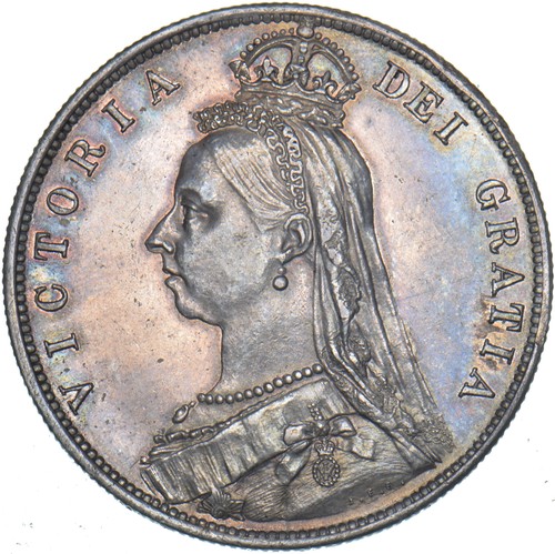 1887 Halfcrown - Victoria British Silver Coin - sehr schön