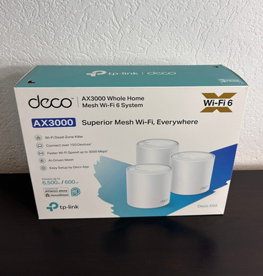 TP-LINK Deco X50 Dual-Band AX3000 Wi-Fi 6 Router-Mesh-System - Weiß (3er-Pack)