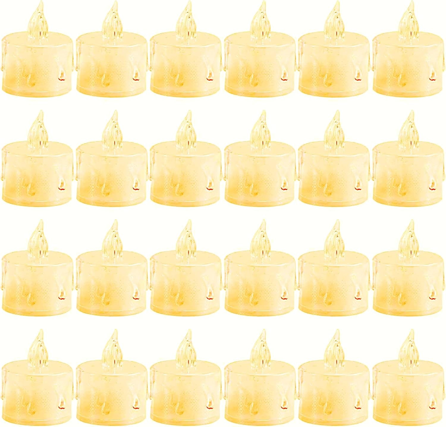 Battery Tea Lights Candles, 24 Pack 100+ Hours Realistic & Bright Electric Fake