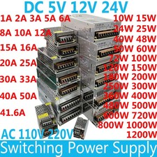 AC to DC Power Supply 110V 220V 5V 12V 24V 5A 10A 20A 30A 50A 500W 600W SMPS