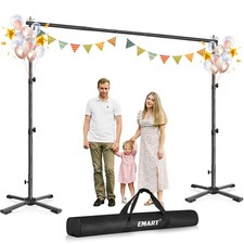 10x8.5ft Adjustable Backdrop Stand Kit with Foldable Cross Flat Base