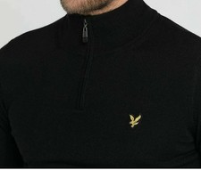 Lyle & Scott Men’s Long Sleeve Quarter Zip Crew Neck Jumper