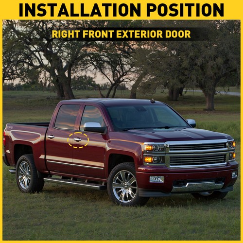 Manija cromada del panel de la puerta lateral derecha exterior delantera para Chevrolet Avalanche 07-13 - Imagen 7 de 8
