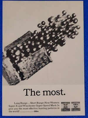 1963 WINCHESTER OLIN SUPER X MARK V SHOTGUN SHELL ORIGINAL HUNTING AMMO PRINT AD