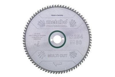 Metabo Kreissägeblatt multi cut professional HW/CT 254x30x2,4/1,8