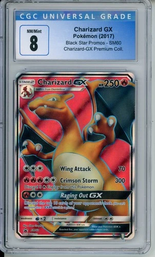 CGC 8 - 2017 Premium Collection Promo Full Art CHARIZARD GX #SM60