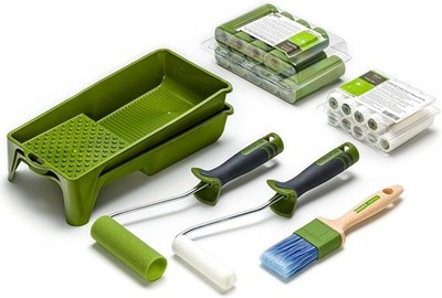 Colorus Lackierwalzen Set 25-tlg - Filt Rolle 10 ?cm + Schaumwalze 11?cm konkav