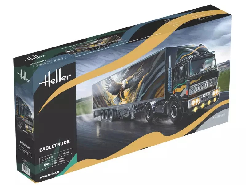 HELLER Camion Renault G260 avec semi-remorque - échelle 1/24 - HELLER 80784