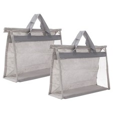 Dust bag bags, 2 pcs transparent bag S size, light gray