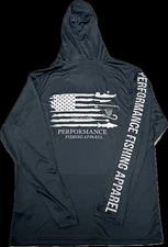Fishing Flag Performance UPF Hoodie Small-2XL Sizes Available