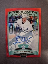 2019-20 OPC O-Pee-Chee Platinum Rookie Autos Red Prism /50 - RASMUS SANDIN