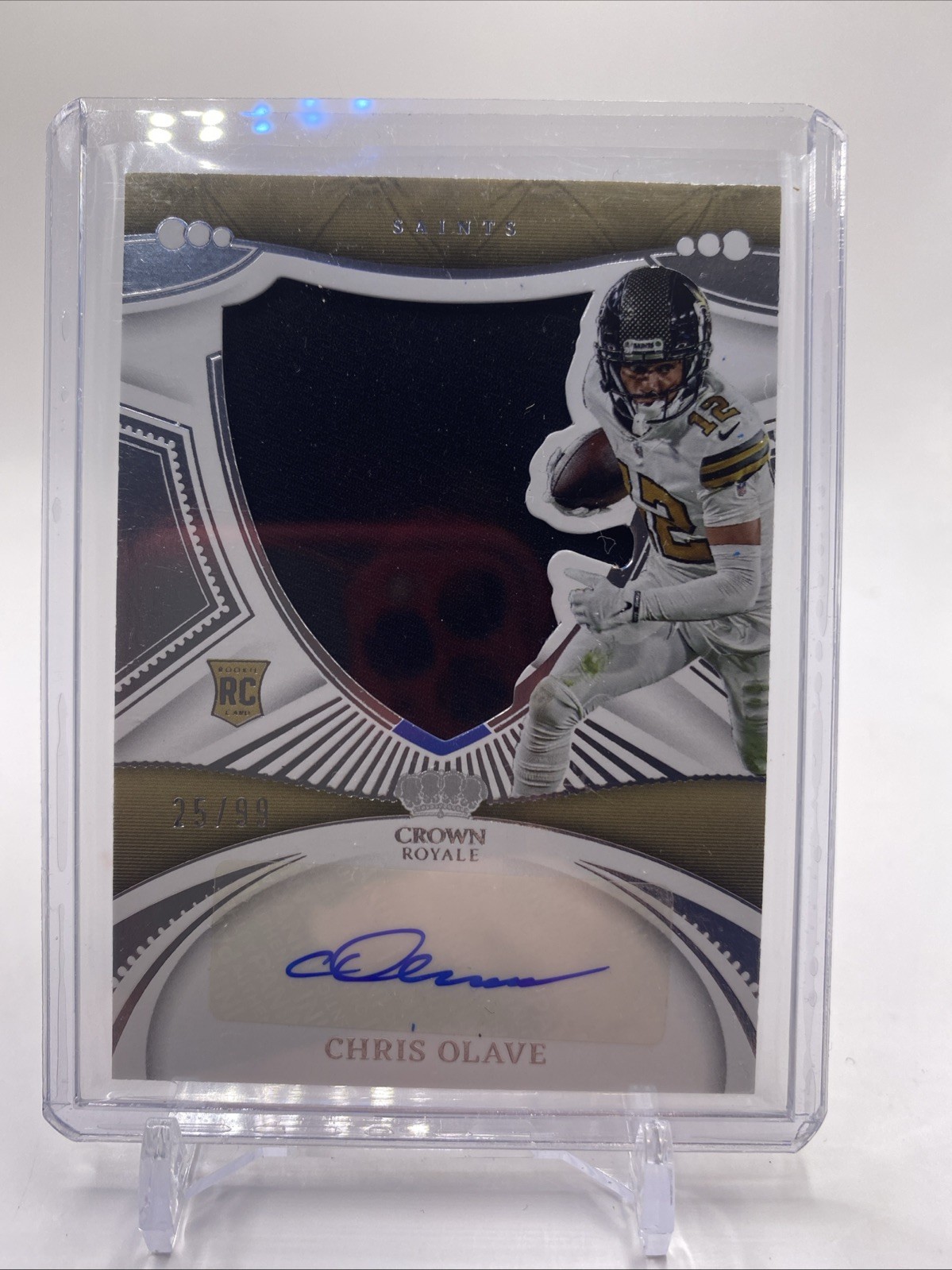 2022 Panini Chronicles Crown Royale Silhouette /99 Chris Olave Rookie Auto RC Sp